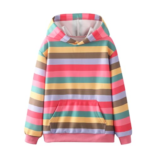 Image of WELAKEN Girls and Toddlers' Pullover Printed Hoodie Sweatshirt with Kangaroo Pocket