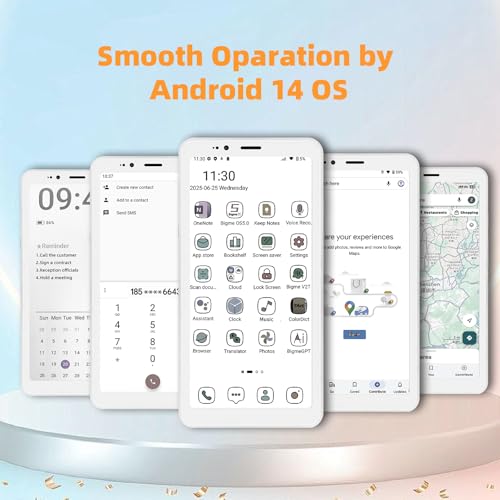 Image of Bigme HiBreakS Color Epaper Smart Phone,3300mAh Battery, 8-Core Processor, 6GB+128GB, 5.84 Inch Mobile Phone, Dual Camera, White