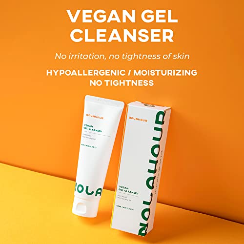 Nolahour Vegan Gel Cleanser 4.06 Fl. Oz| Gentle Facial Cleanser For Oily Skin | Moisturizing Face Wash For Dry Skin | Plant-Based Surfactant Face Wash For Women & Men | Water Based Face Cleanser & Skin Cleanser #TOP1