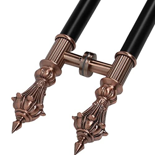 Poignée de porte double face en acier inoxydable noir 150 cm
