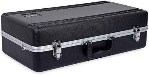 image for Crossrock Trumpet Case for Bb Horn | Textured Black Finish with Deep R