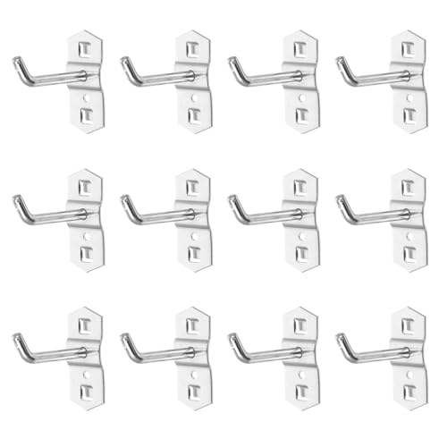 Garneck 12Pcs Metal Display Pegboard Hooks Cabinet Display Tool Hook for Square Supermarket Shelf Tube Rack Exhibition and Storage Industrial Hardware Hanging Solution for Clothes Accessories Toys