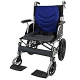 Actiasgear - Aluminium Wheelchair, Lightweight Folding Compact Wheelchair with Hand Brake and Cushion (YES - I am VAT Exempt)
