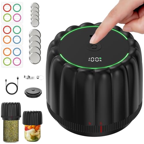 Bunyta Electric Mason Jar Vacuum Sealer Kit - Portable Jar