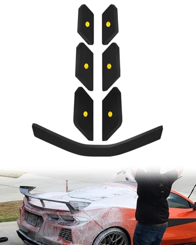 Image of Dry Bay Vent Blocks and Rear Window Spoiler for Corvette C8 - Prevents Excessive Water From Entering the Engine Compartment When Washing Car - Optimizes Car Wash Experience - C8 Corvette Accessories