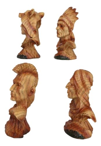 Set de 4 Figuras Jefe Tribal Sioux de 4" miniatura 3