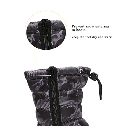 Apakowa Kid'S Boys Cold Weather Snow Boots  thumb #9