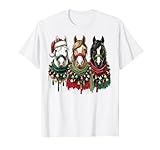 Pferd Weihnachten Reiten Bauernhof für Frauen Mädchen T-Shirt ist die tolle Tee Ideen für jeden Urlaub wie 4. Juli, Weihnachten, Halloween, Vatertag, Muttertag, Ruhestand, Jahrestag, Abschluss, St. Patrick's Day oder Geschenk.