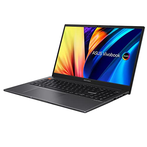ASUS VivoBook S 15 OLED Slim Laptop, pantalla OLED FHD de 15.6 pulgadas, plataforma Intel Evo, CPU Intel Core i7-12700H, 16GB RAM, 1TB SSD, Windows 11 Home, Indie Black, K3502ZA-ES76