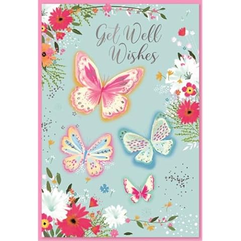Get Well Soon Card with Silver Foil Cover