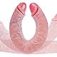 31 * 4,2 cm Doppelseitiger Großdildo, Silikon Langer und Dicken Dildo, Realistischer Long Doppelseitiger Penis mit Venen und Roter Eichel, G-Punkt Stimulator für Erwachsene, Ideal für lesbische Paare