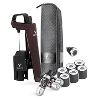 Coravin Timeless Six Plus Weinkonservierungssystem – By-the-Glass Wine Saver – mit 3 reinen Argongas-Kapseln, 6 Schraubverschlüssen und Weinbelüfter – Limitierte Auflage, Rot