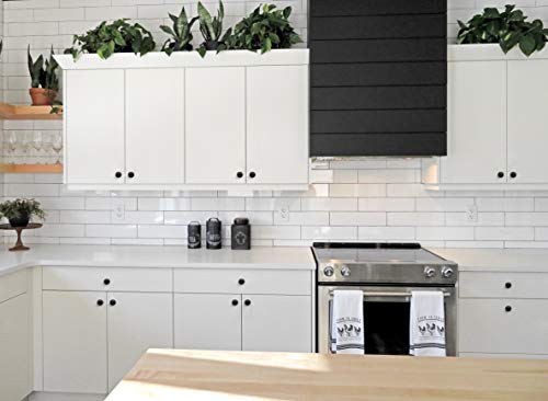 Image of Ravinte 3 Pack Matte Black Cabinet Pulls 1-1 /4 inch Kitchen Cabinet Knobs and Drawer Pulls for Dresser Drawers