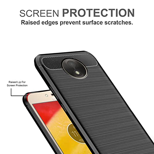 Image of Amazon Brand - Solimo Back Cover Case for Motorola Moto C Plus | Compatible for Motorola Moto C Plus Back Cover Case | 360 Degree Protection | Soft and Flexible (TPU | Matte Black)