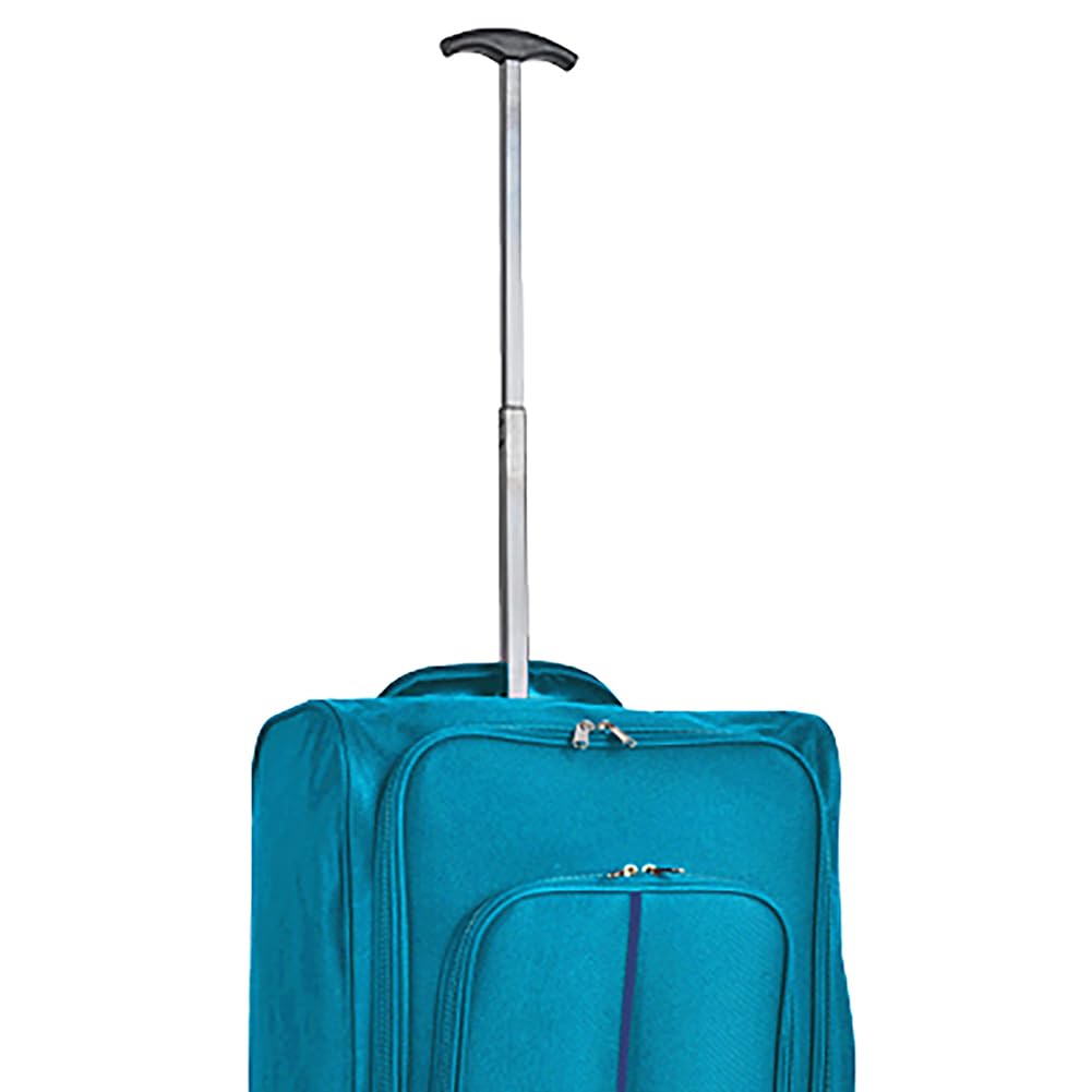 Set 3 Valigie Morbide Resistenti, Bagaglio a Mano con Rivestimento Morbido e Maniglia Telescopica, Valigia Trolley Resistente da Viaggio Morbida con Ruote Coveri Viale Morin (Azzurro)