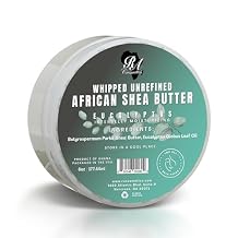 RA COSMETICS زبدة الشيا المخفوقة الأوكالبتوس 6oz | زبدة الشيا الأفريقية النقية والطبيعية 100% للرجال والنساء - مرطب نهائي مصنوع يدويًا مع الفيتامينات الأساسية للبشرة والشعر المشع