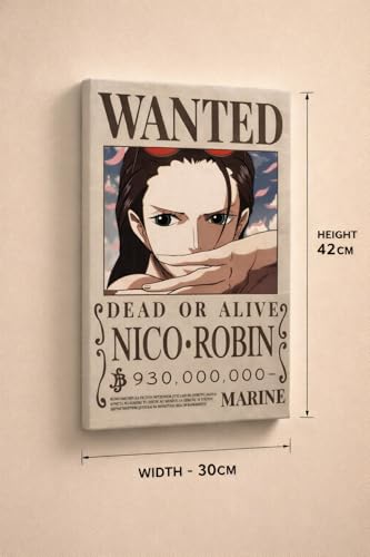 Image of Nico Robiin Wanted Poster - A3 Size Wall Art Prints (300 GSM Matte Finish) L-42CM X W-30CM | 0ne PiEece Anime Wall Art | Elegant Pirate Bounty Design | Premium Matte Anime Print | Otaku Room Decor | BOND VERSE