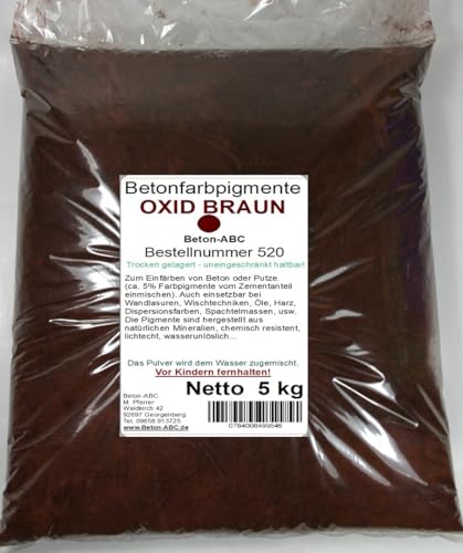 Pigmentpulver Braun, Oxidfarbe Betonfarbe (5 kg) – Ansicht 1