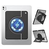 Nillkin iPad Magnetic Mount Tablet Stand Adjustable Magsafe Grip Kickstand Holder for iPad Pro 13 M4/12.9/Air 13 M3 M2 and Other Tablet e-Reader (Black, for Over 11-13 inch Device)