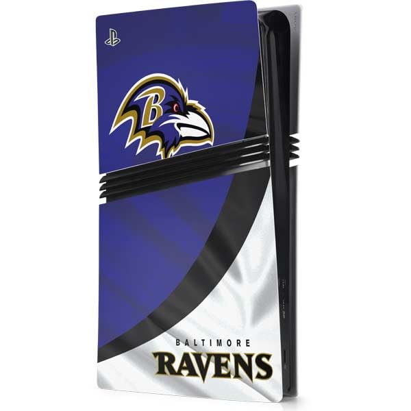 Skinit Decal Gaming Skin Compatible with PS5 Pro Console - Officially Licensed NFL Baltimore Ravens Design