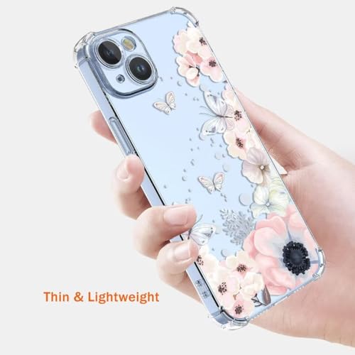YUEQIAN Case for Honor X6b, Fashion Flower Cartoon Pattern Clear Cover - Image 3