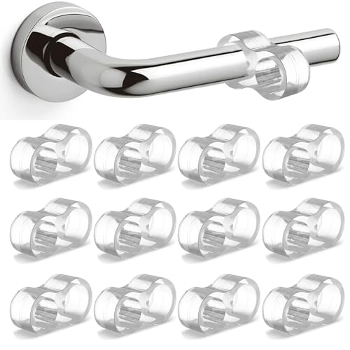Hantoc Türstopper, 12er Set Transparente Türklinkenpuffer für Türklinke und Fensterklinke Anschlagdämpfer zum Schutz vor Macken Türklinkenpuffer Zum Schutz Von Wänden Und Möbeln