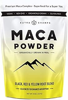 Organic Maca Powder - Peruvian Grown Maca Blend with Yellow, Black & Red