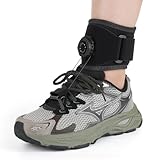 OVINESY AFO Foot Drop Brace for Walking with Shoes, Upgraded Knob & Steel Wire, Longer Straps for Comfort, Adjustable Soft Walking Support for Dorsiflexion, Left/Right Foot for Women Men (S/M)