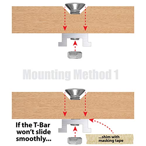 Miter T-Bar for Jigs Fixtures Sleds Router Tables and General Woodworking 48 inch MADE IN THE USA