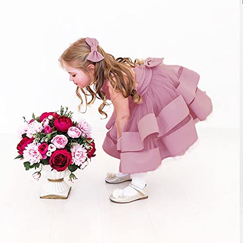 Nssmwttc Baby Infant Bowknot Easter Dress Toddler Girls Tutu Gown Ruffles Christmas Formal Party Dresses Frocks thumb #1