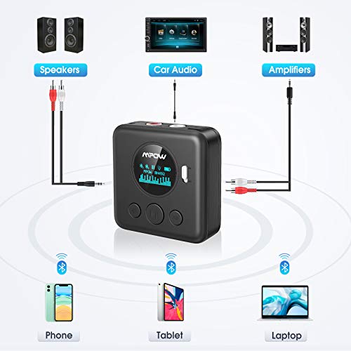 image for Mpow Bluetooth Audio Receiver, Wireless Audio Adapter with a Unique Sc