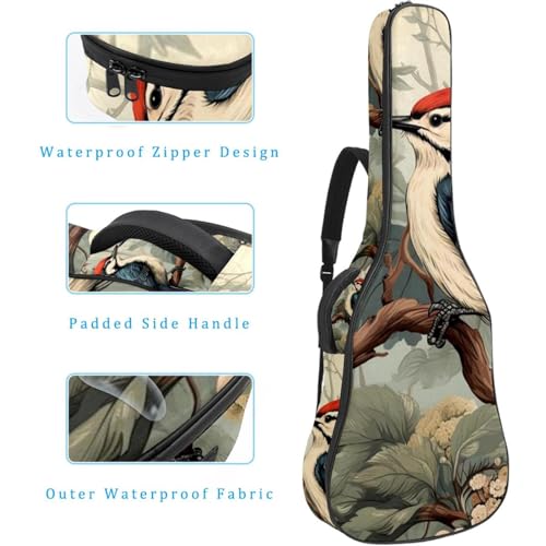 JRHEJTFZ Housse pour guitare acoustique de 1,9 cm d’épaisseur – Imperméable – Durable et élégant – Motif pic-vert – Fleur rouge, Multicolore 4., 42.9×16.9×4.7 in, Motif imprimé tendance - Les Beatles, Paul McCartney, John Lennon, RIngo Starr, George Harrison JRHEJTFZ Housse pour guitare acoustique de 1,9 cm d'épaisseur - Imperméable - Durable et élégant - Motif pic-vert - Fleur rouge, Multicolore 4., 42.9x16.9x4.7 in, Motif imprimé tendance – Image 5