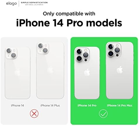 Miniatura 8 de elago Vidrio templado + protector de lente de cámara compatible con iPhone 14 Pro / 14 Pro Max, dureza 9H, antihuellas, inastillable, protección