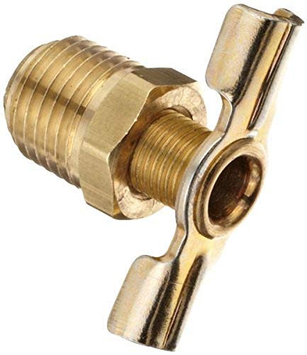 Dixon Valve & Coupling D04 Brass Air Hose Fitting, External Drain Cock, 1/4" NPT Male