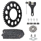 428 Chain 43 Tooth Rear Sprocket 76mm Front 15 Toothe 17mm with Chain Breaker for apollo z40 Chinese 110 125cc Pit Dirt Bike