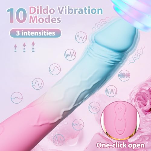 Image of 7.6 Inch Realistic Dildo Vibrator for Women, 10 Powerful Vibration Modes Clitoral G Spot Stimulation Pleasure,Waterproof Rose Adult Sex Toys for Women Couples