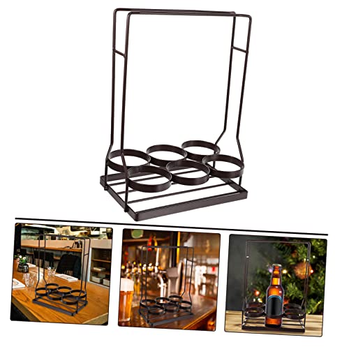 Soporte para botellas de vino de hierro compacto miniatura 5