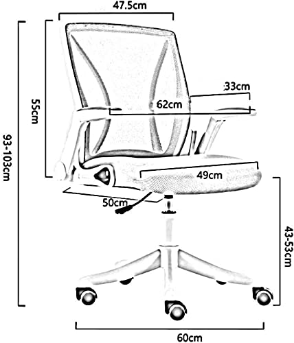 Chaise d'ordinateur avec dossier ergonomique et ascenseur réglable LiChA