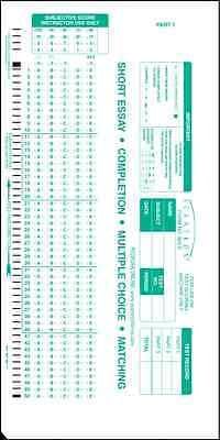 500 Piece 883E Scantron 883-E 50 Multiple Choice Short Essay Matching Scantron