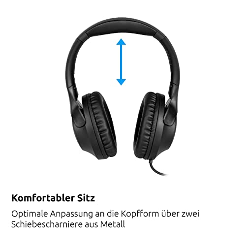 TechniSat STEREOMAN 3 Compact Hi-Fi Cable Headphones (Padded PU Leather Ear Cups, Over-Ear, Adjustable Headphone Length - Image 4