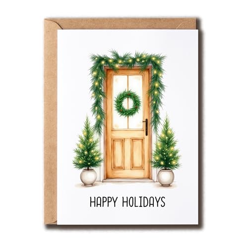 AHEGifts hAƃ[X NX}XJ[h - Happy Holidays Card - Happy New Home - VAp[g - z - [NX}X - Flւ̃Mtg