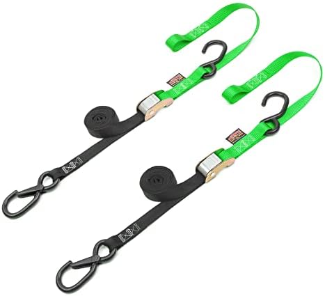 Husky 1-1/2 In. X 16 Ft. Ratchet Tie-Down With Double J-Hook (4-Pack...