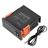 Aideepen STC-1000 Temperaturregler, DC 12V 10A Digital Thermostat Regler 2 Relais Ausgang mit NTC 10K Sonde für Heizung und Kühlung - Temperaturschalter