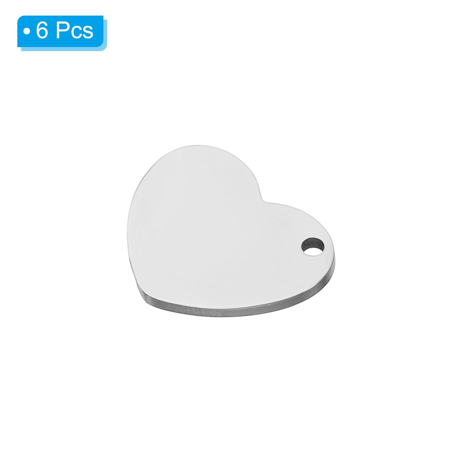 PATIKIL 6pcs Heart Charm - Image 3