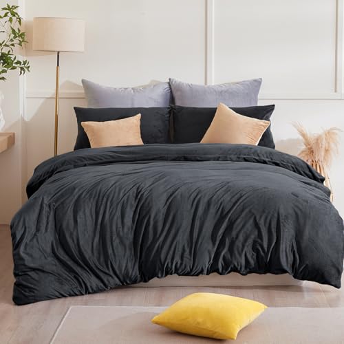 Beqnat Winter Flanell Bettwäsche 220x240 3teilig Warme Flauschige Teddy...