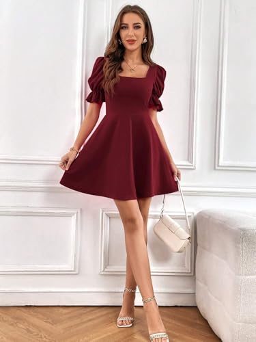 Image of Leriya Fashion Summer Dress for Women | Short One Piece A-Line Midi Dress | Lightweight Vacation Wear & Daily Casual Outfit