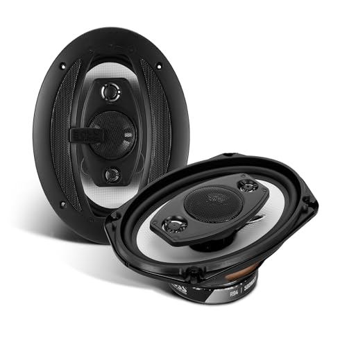 BOSS Audio Systems R94 6 x 9 Inch Car Door Speakers - 500 Watts (per Pair), Coaxial, 4 Way, Full Range, 4 Ohms, Sold in Pairs, Bocinas para Carro