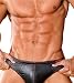 Icon Brands Falcon Wet Look Brief, Black, XL, 34