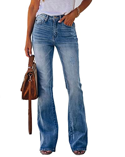 Women's Mid Rise Bootcut Jeans Flared Pants