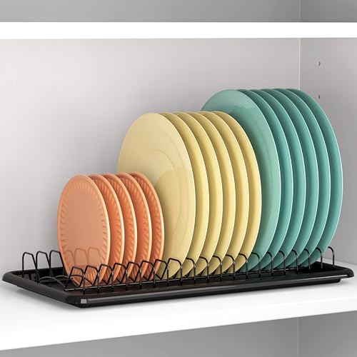 Simple Houseware CO-21D-K Plate Drying Rack With Drainboard thumb #1